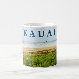 Hanalei Bay Kauai Hawaii Beach & Boats Kaffemugg