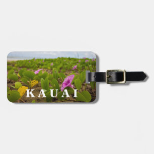 Hanalei Bay, Kauai Morgons Glory Lila Flower Bagagebricka