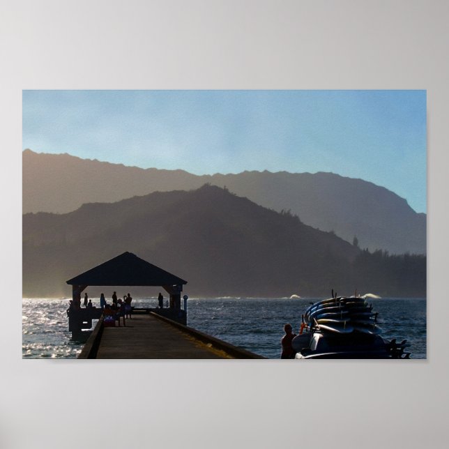 Hanalei Bay Pier, Kauai, Hawaii Poster (Framsidan)