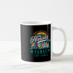 Hanalei Byy North Shore Kauai Hawaii Retro Sol Sur Kaffemugg