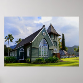 Hanalei, Hawaii, Kyrka Poster
