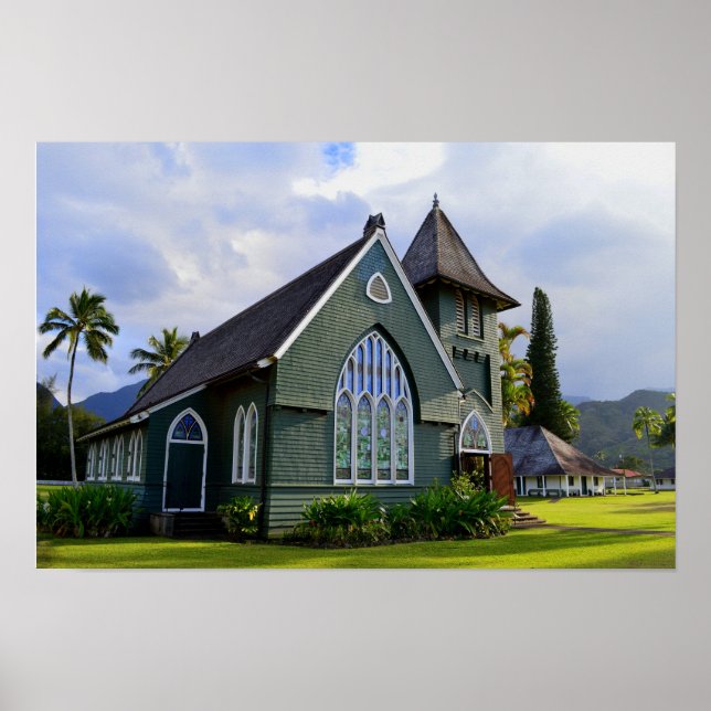 Hanalei, Hawaii, Kyrka Poster (Framsidan)