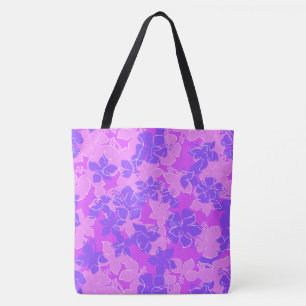 Hanalei Hawaiian Hibiscus Camo Blommigt Beach Bag Tygkasse