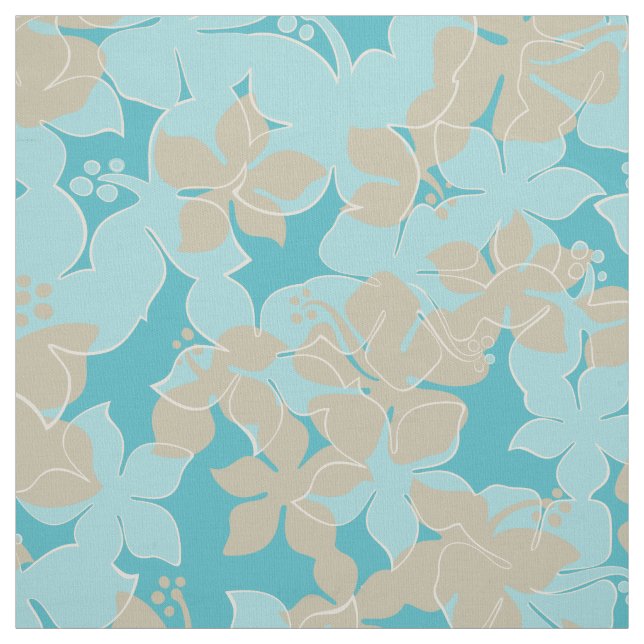 Hanalei Hawaiian Hibiscus Camo Blommigt Tyg (Provkarta)