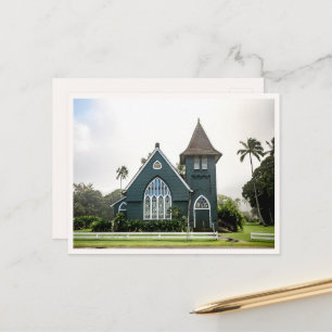 Hanalei Kauai Grön kyrka Hawaii Vykort
