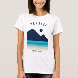 Hanalei Kauai Hawaii Retro Vintage Strand T Shirt