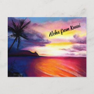 Hanalei Sunset Vykort