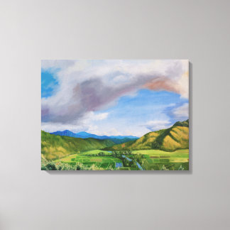 Hanalei Valley Hawaii Oljemålning Canvastryck