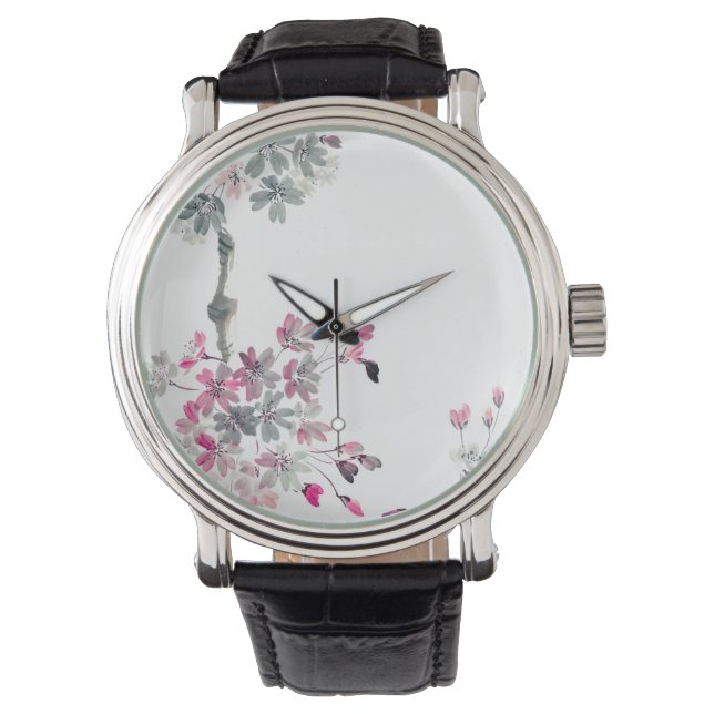 Hanami | Blooming sakura gren Armbandsur (Framsida)