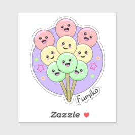 Hanami Dango Söt Japansk Kawaii Mat Klistermärken
