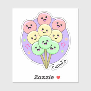 Hanami Dango Söt Japansk Kawaii Mat Klistermärken