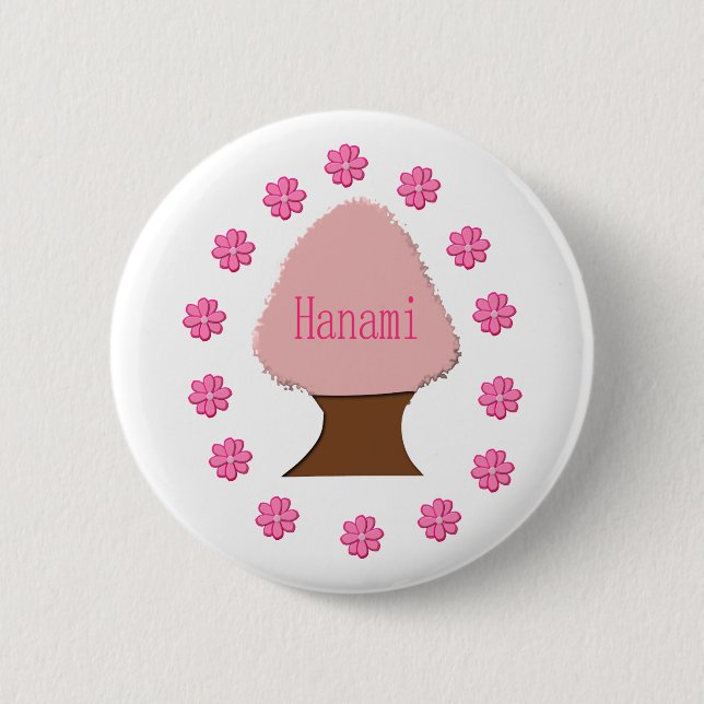 Hanami Japanska Cherry Träd Knapp (Framsida)