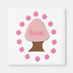 Hanami Japanska Cherry Träd Magnet