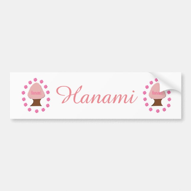 Hanami Japanska Cherry Träd Personlig Bildekal (Framsidan)
