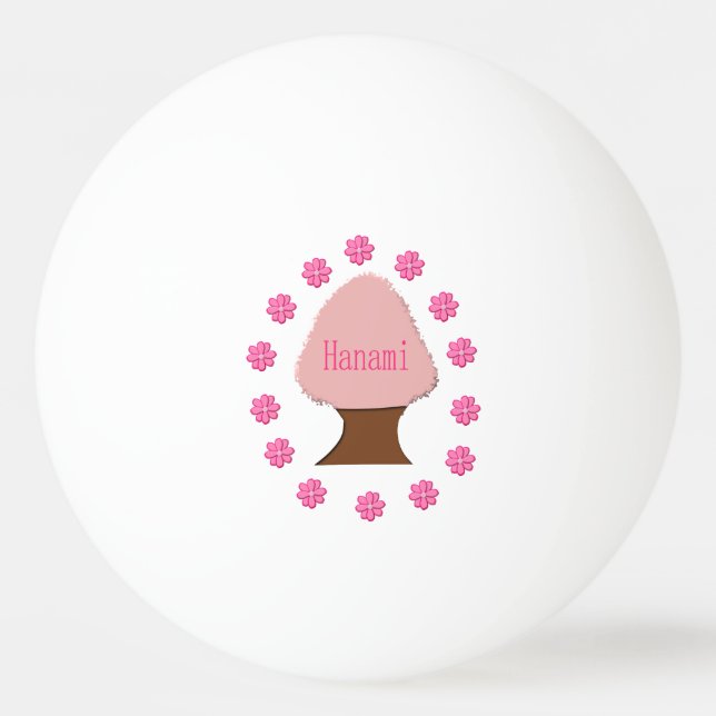 Hanami Japanska Cherry Träd Pingisboll (Framsidan)