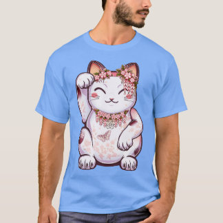 Hanami Maneki Neko Shun T Shirt