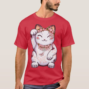 Hanami Maneki Neko Shun T Shirt