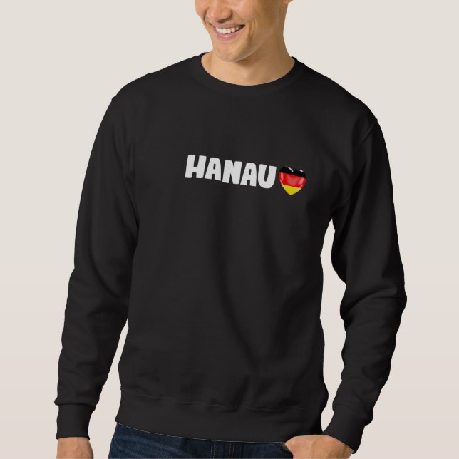 Hanau City T Shirt Hanau Souvenir Deutschland Lång Ärmad Tröja (Framsida)