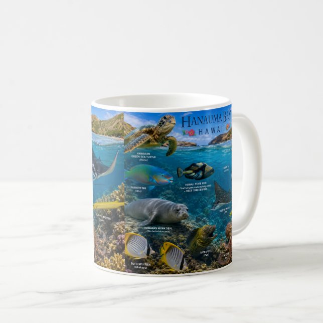 Hanauma Bay Hawaii Kaffemugg (Framsida höger)