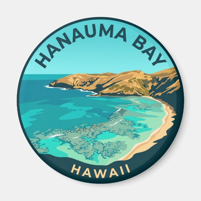 Hanauma Bay Hawaii Magnet (Framsidan)