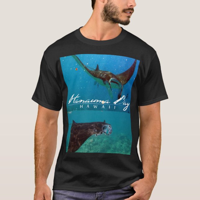 Hanauma Bay Hawaii Manta Ray T Shirt (Framsida)