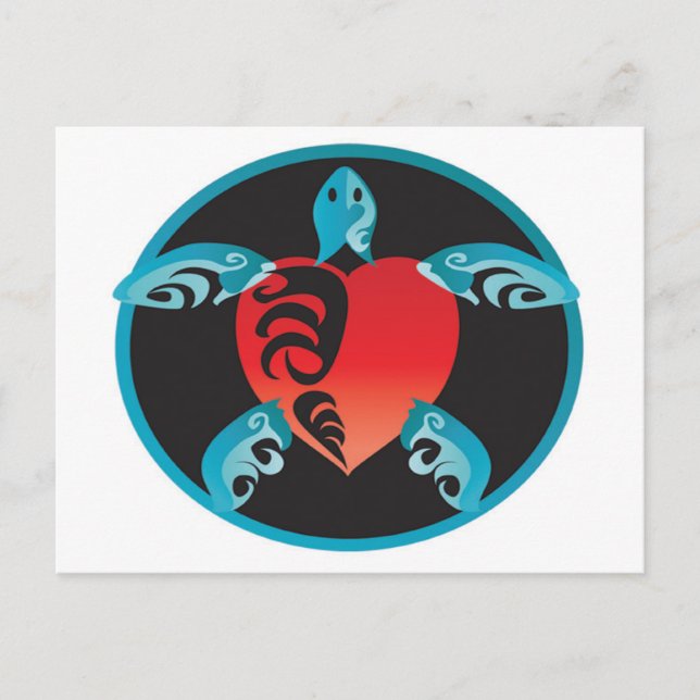 Hanauma Bay Hawaii Turtle Vykort (Framsida)