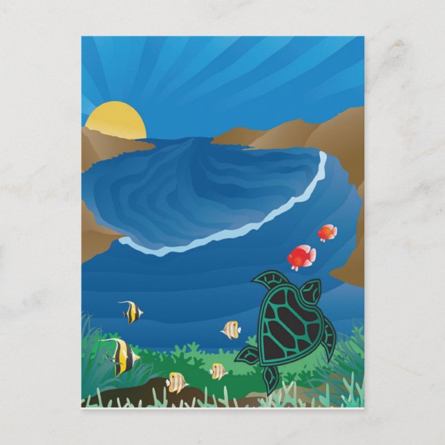 Hanauma Bay Hawaii Vykort (Framsida)