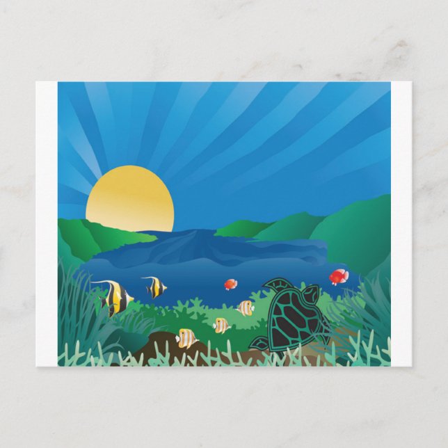 Hanauma Bay Hawaii Vykort (Framsida)