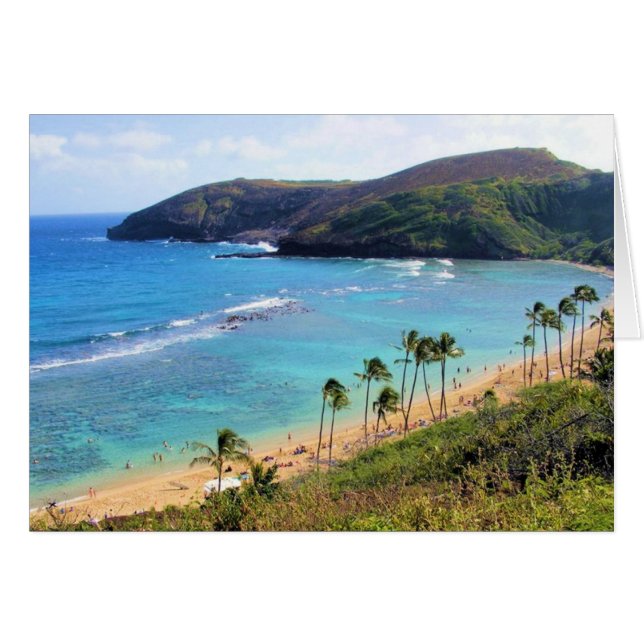 Hanauma Bay, Honolulu, Oahu, Hawaii View Hälsningskort (Framsidan Horizontal)