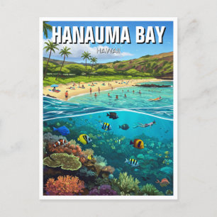 Hanauma Bay Oahu Hawaii Travel Vykort
