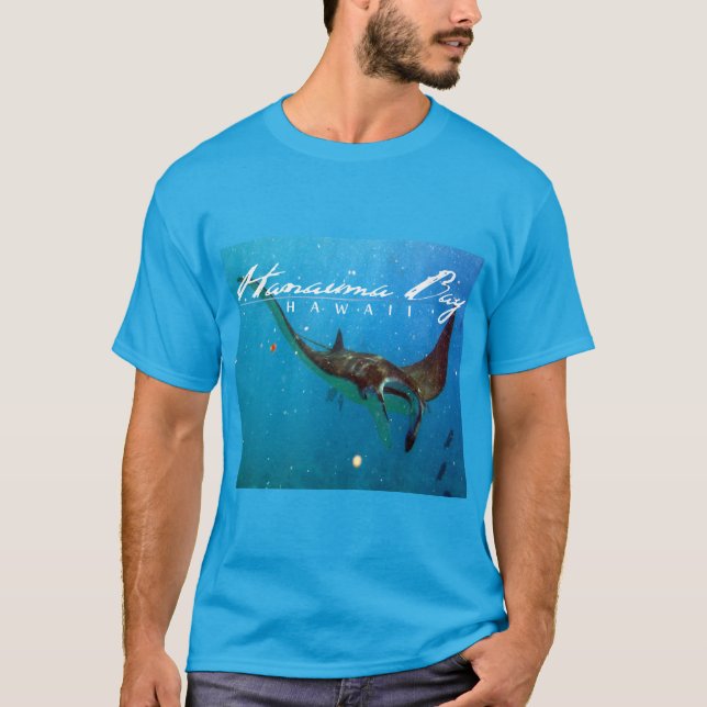 Hanauma Bay Oahu Manta Ray T Shirt (Framsida)