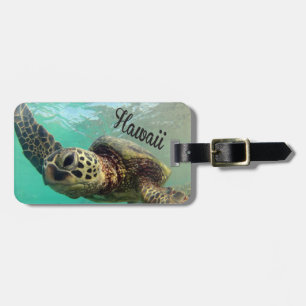 Hanauma fjärd - Hawaii gröna havssköldpaddor Bagagebricka
