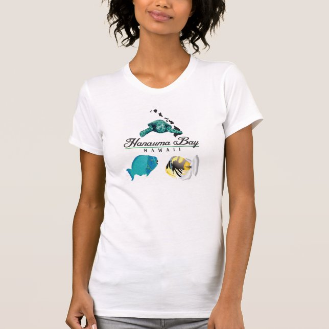 Hanauma fjärd Hawaii Tee Shirt (Framsida)