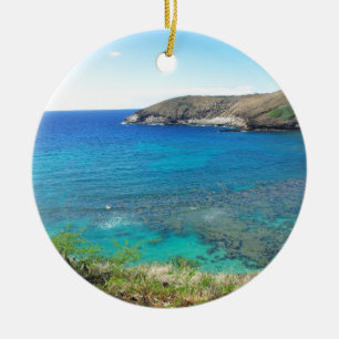 Hanauma fjärd Oahu Hawaii Julgransprydnad Keramik