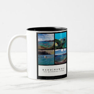 Hanauma fjärd - Oahu Hawaii Två-Tonad Mugg