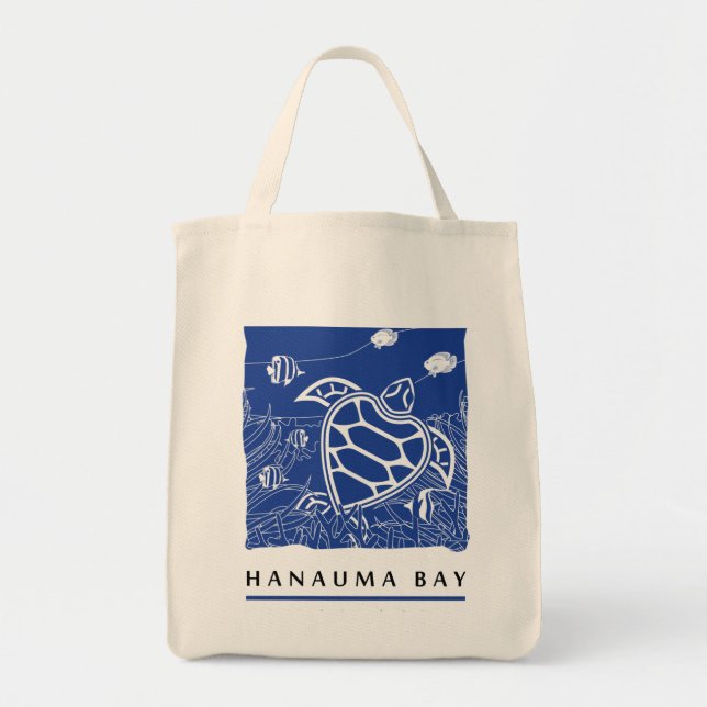 Hanauma fjärdHawaii shopping bag Tygkasse (Framsidan)