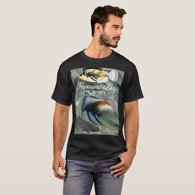 Hanauma fjärdHawaii statlig fisk T Shirt (Hel framsida)