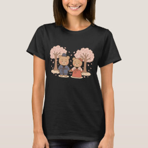 Hanbok Bears Cherry Blommar T-Shirt