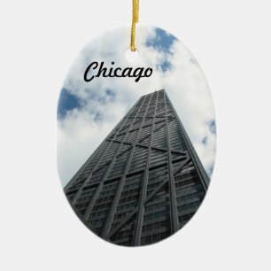 Hancock byggnad - Chicago Julgransprydnad Keramik