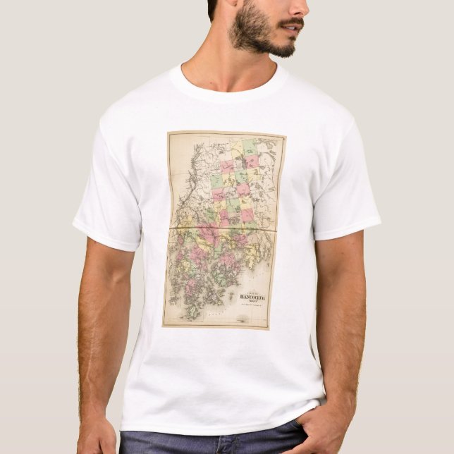 Hancock Co, Maine T-shirt (Framsida)