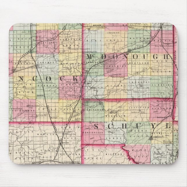 Hancock, McDonough, Schuyler County Musmatta (Framsidan)