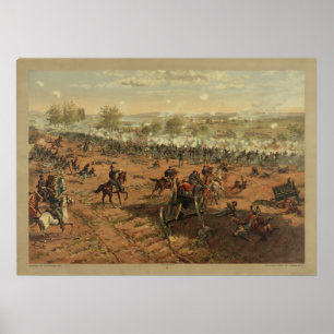 Hancock på Gettysburg av Thure de Thulstrup Poster