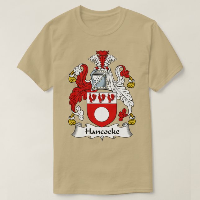 Hancocke Jackar av Arm Family Crest T Shirt (Design framsida)