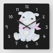 Hancy the Hippo Wall Clock