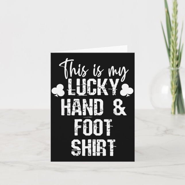 Hand And Foot Card Game Player Gift Funny Sharks C Kort (Framsida)