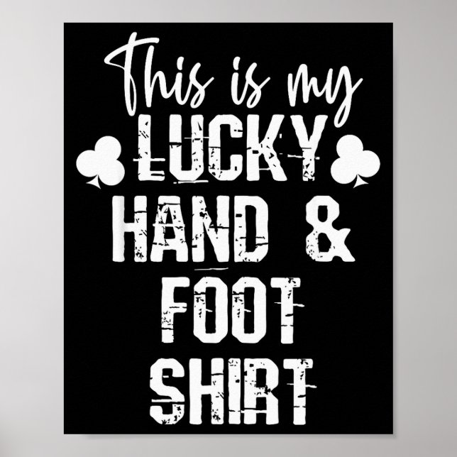 Hand And Foot Card Game Player Gift Funny Sharks C Poster (Framsidan)