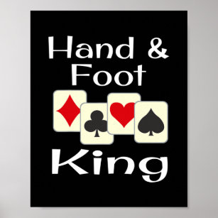 Hand And Foot King Playing Card Game Champion Poster