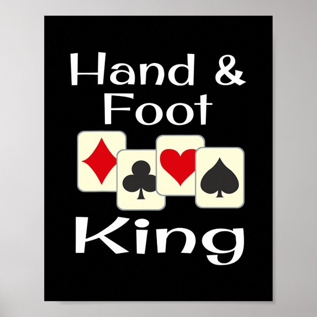 Hand And Foot King Playing Card Game Champion Poster (Framsidan)