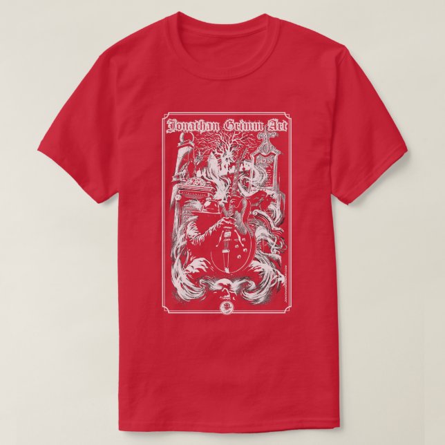 Hand av Doom Grim metall stoner sten guitar heav T Shirt (Design framsida)