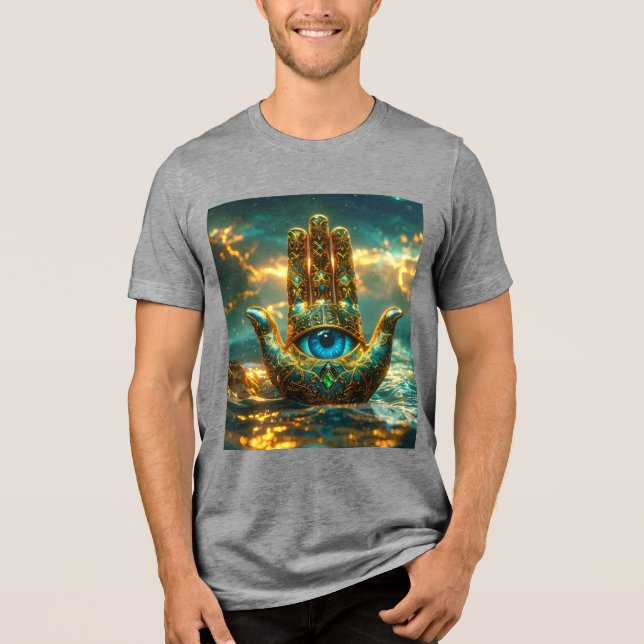 HAND AV HAMSA – HAND AV FATIMA – ZEN BUDDHISM T SHIRT (Framsida)
